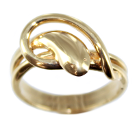 Bague Or Jaune Serpent Couleuvre 