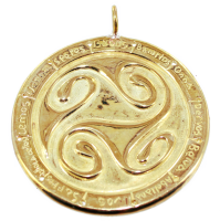Pendentif Plaqué Or Calendrier Zodiaque celtique 