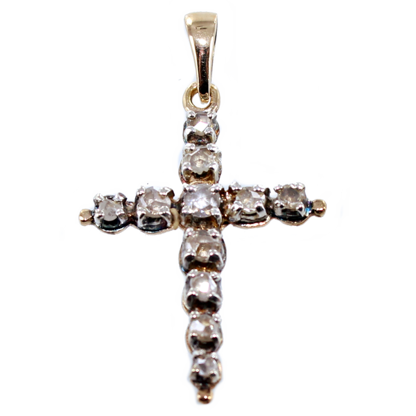 Croix Dévote Or Bicolore 