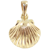 Pendentif Or Jaune Coquille Saint Jacques - Taille 3 