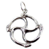 Pendentif Argent Triskell 4 Couleuvres - Taille 2 
