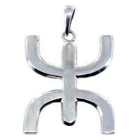 Pendentif Argent Symbole berbère Grand modèle - 30 x 25 mm 