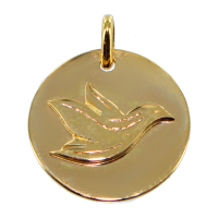 Médaille Colombe Or Jaune 