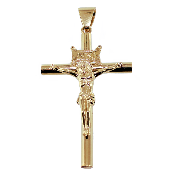 Croix avec Christ - Taille 4 Or Jaune 