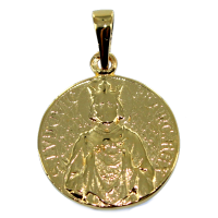 Médaille Or Jaune Saint Louis - Relief léger 