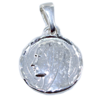 Médaille Argent Sainte Vierge ciselée - Taille 1 