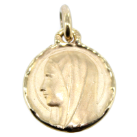 Médaille Or Jaune Sainte Vierge ciselée - Taille 1 