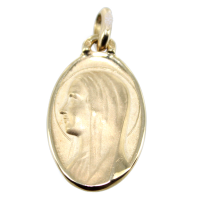 Médaille Or Jaune Sainte Vierge ovale - Taille 2 