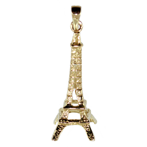 Pendentif Or Jaune Tour Eiffel - Taille 6 