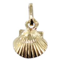 Pendentif Or Jaune Coquille Saint Jacques - Taille 1 