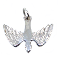 Pendentif Argent Colombe protestante - Taille 2 