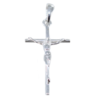 Croix Argent  avec Christ 
