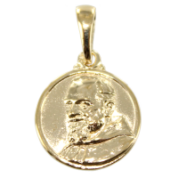 Médaille Or Jaune Padre Pio 