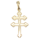 Croix de Lorraine embossée - Taille 2 Or 18 K 