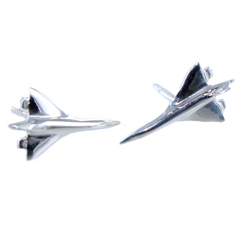 Boucles d'oreilles Argent Avion Concorde 