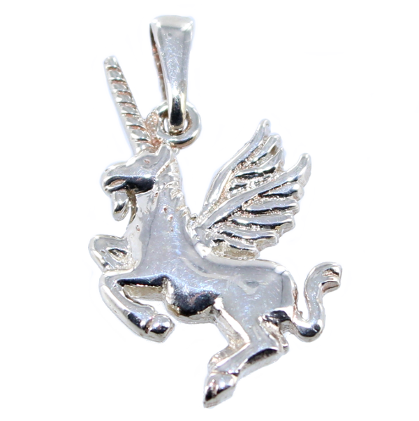 Pendentif Argent Licorne avec ailes 