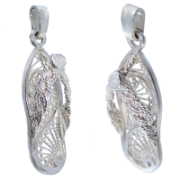 Pendentif Argent Chaussure Tong 