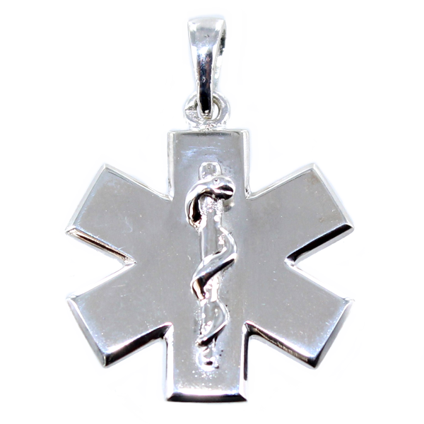 Pendentif Argent Croix ambulancière 