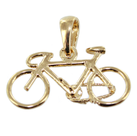 Pendentif Or Jaune Vélo Taille 2 - 22mm 