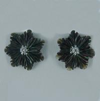 Boucles d'oreille Or Blanc Floranera