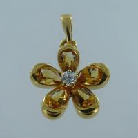 Pendentif Or Jaune Foliole