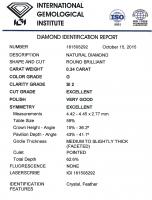 Diamant Taille Brillant 4.42mm 0.34 carat GSI2 - Image 2 