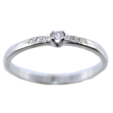 Bague de fiançailles Or 18 K Blanc  Octavise 