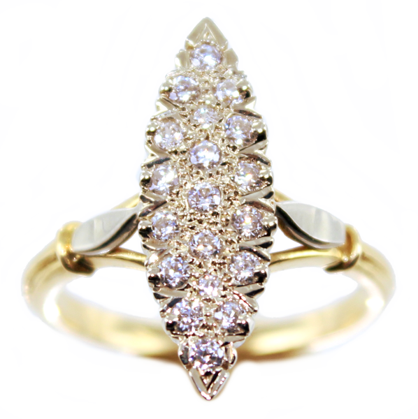 Bague Or Bicolore Marquise Dorimène 