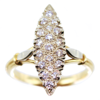 Bague Or Bicolore Marquise Dorimène 