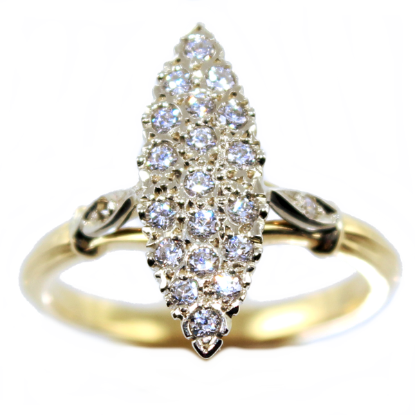 Bague Or Bicolore Marquise Noailles 