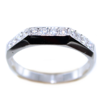 Bague Or Blanc Alliance Serti grain Carrie 