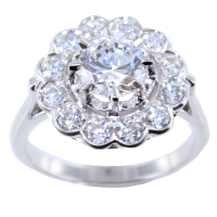 Bague de fiançailles Or Blanc  Prusse 