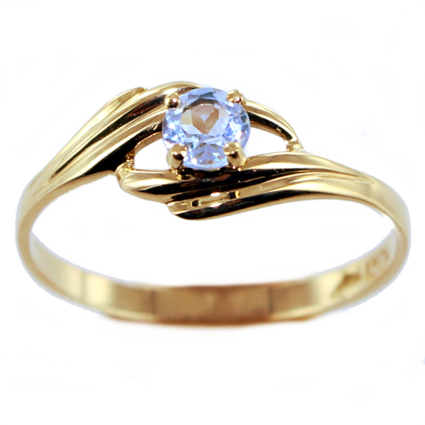 Bague Or 18 K Jaune Serti griffe Sunset 