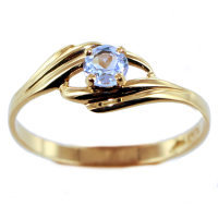 Bague Or 18 K Jaune Serti griffe Sunset 