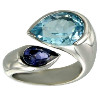 Bague Or Blanc Serti clos Chloris 