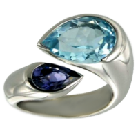 Bague Or Blanc Serti clos Chloris 