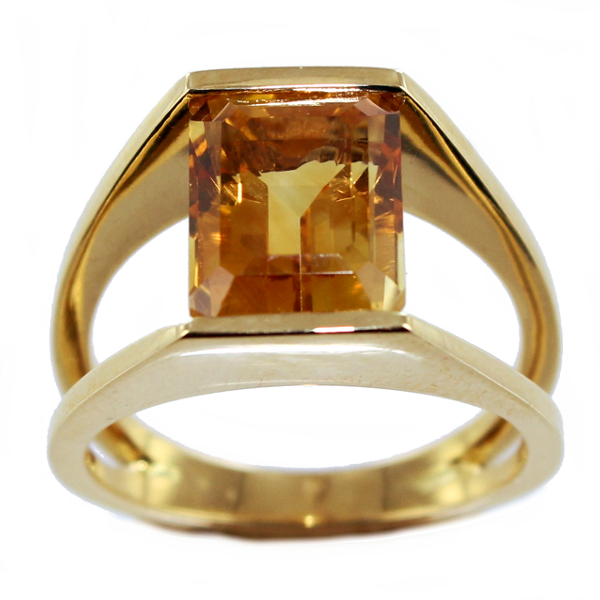 Bague Or Jaune Serti suspendu Joss 