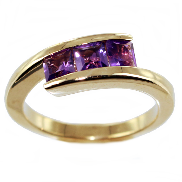 Bague Or Jaune Serti suspendu Agride 