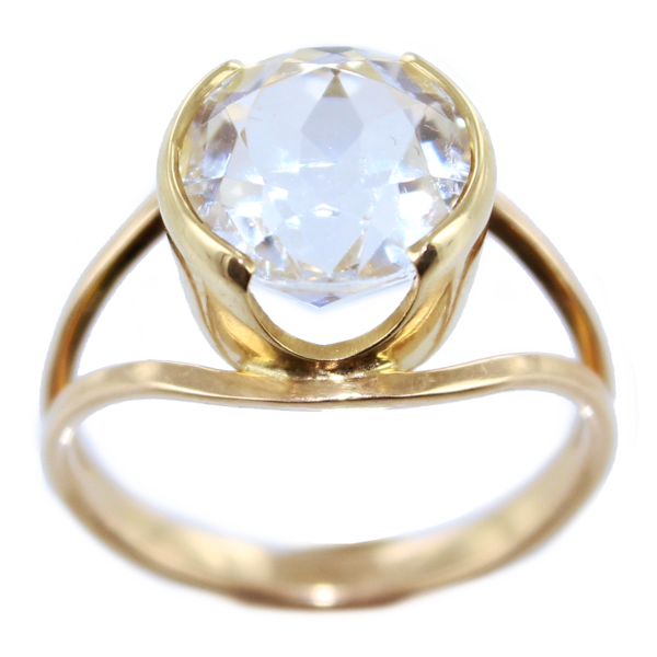 Bague Or 18 K Jaune Serti clos Kim 