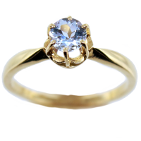 Bague Or Jaune Serti griffe Coline 