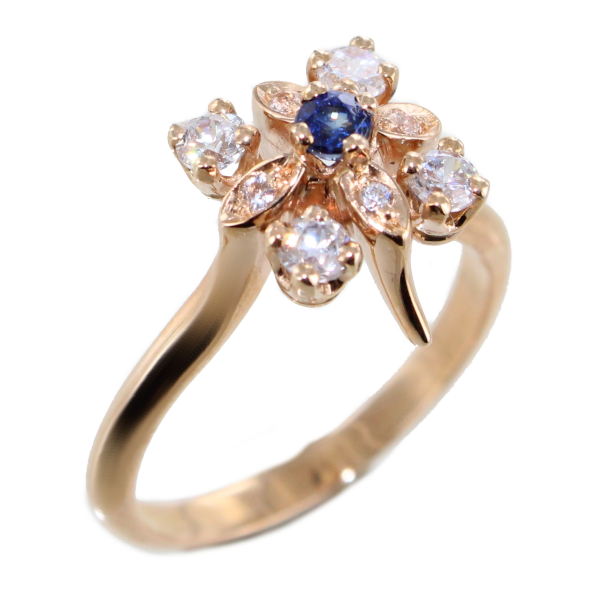 Bague&nbsp;Serti griffe Fleur Bleuet - Image&nbsp;2 