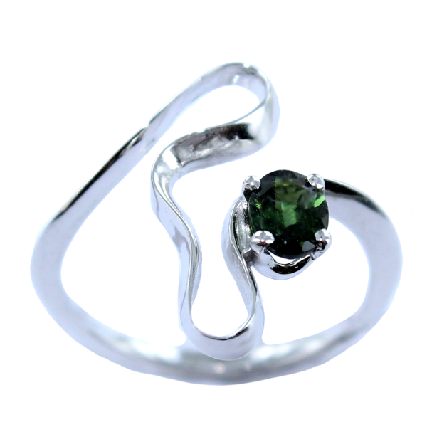 Bague Or Blanc Serti griffe Melissandre 