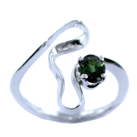 Bague Or Blanc Serti griffe Melissandre 