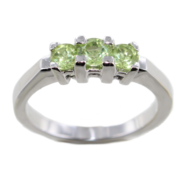 Bague Or 18 K Blanc Serti griffe Lamie 