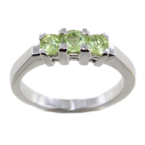 Bague&nbsp;Or 18 K Blanc&nbsp;Serti griffe Lamie 