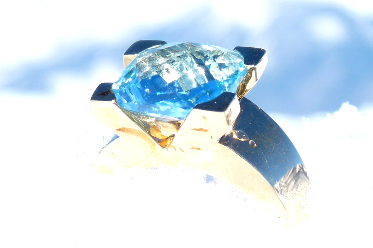 Bague Serti griffe Lagon - Image 3 