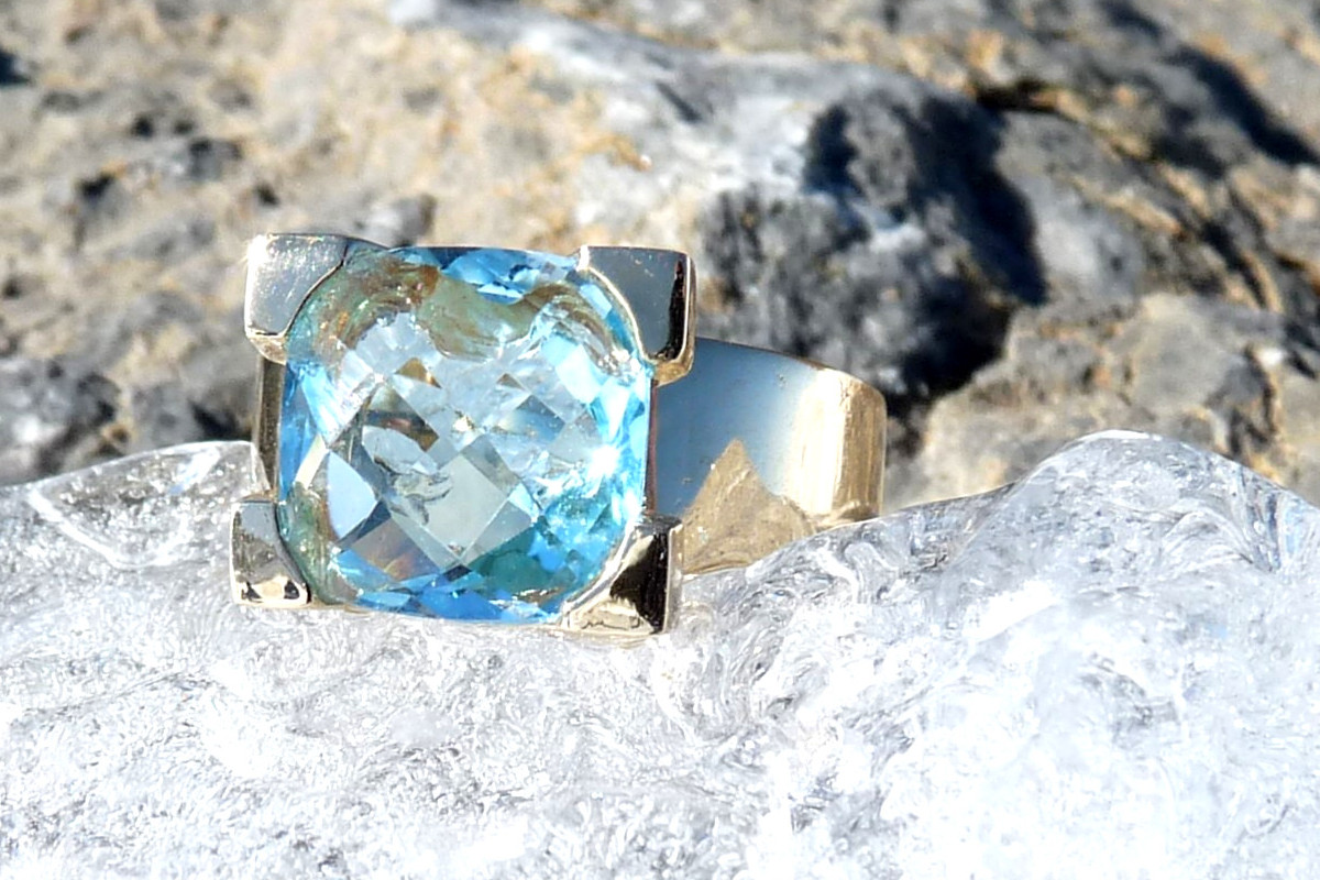 Bague Serti griffe Lagon - Image 4 