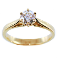 Bague de fiançailles Or Jaune  Serti griffe Noella 0,65ct 