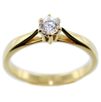 Bague de fiançailles Serti griffe Noelle 0,23ct Or Jaune 