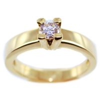 Bague de fiançailles Serti griffe Marylina 0,16ct Or Bicolore 